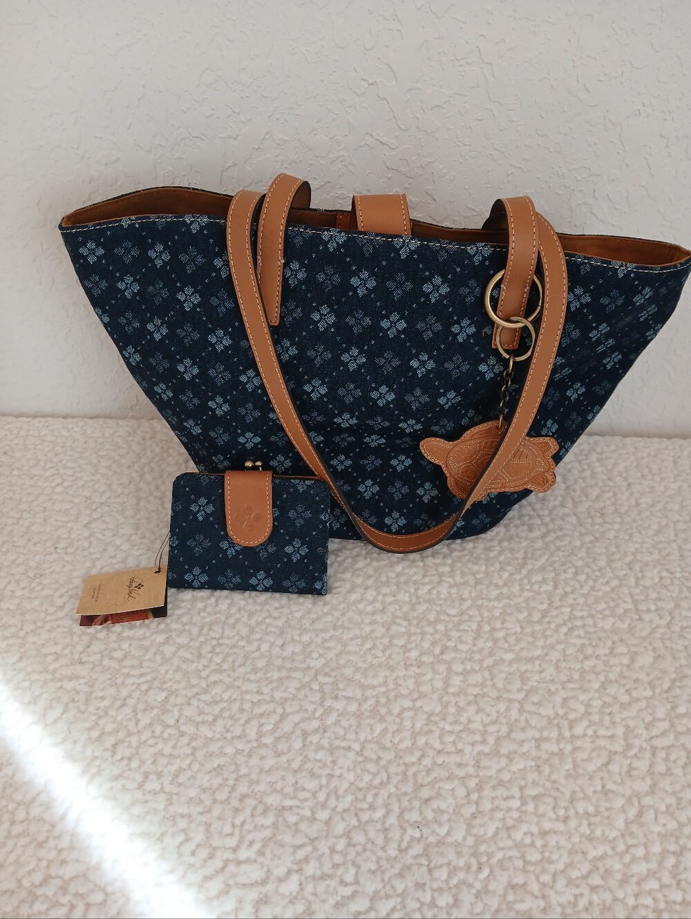 Patricia Nash Light Denim Cassis ID Wallet Only NWT - Tote Sold Separately